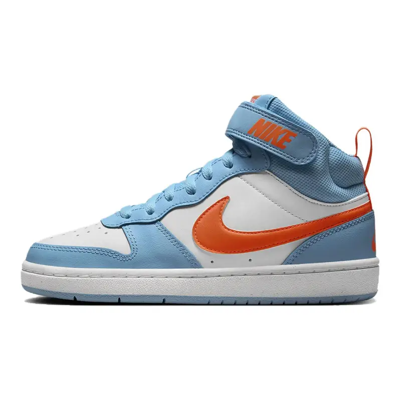 Sneakers Nike Court Borough Mid 2 GS Azzurro Acquario Arancione Totale Bambini Bianco HF4791-407 40