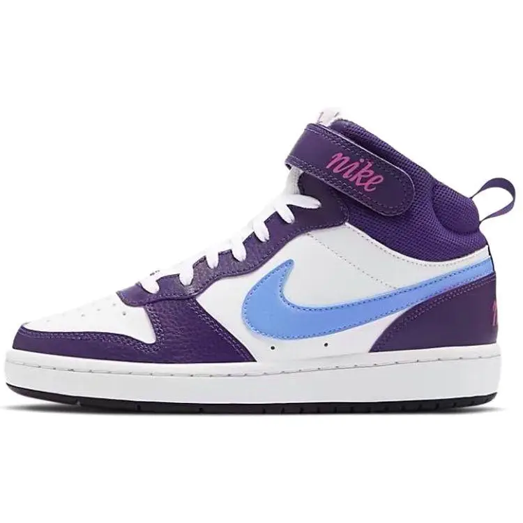 Sneakers Nike Court Borough Mid 2 GS Bianco Melanzana Bambino Viola Active-Fuchsia Royal-Pulse CD7782-106 37 5