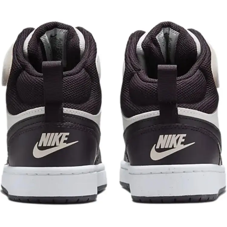 Sneakers Nike Court Borough Mid 2 GS Borgogna Bianco Bambini Rosso CD7782-126 36 miniatura 4
