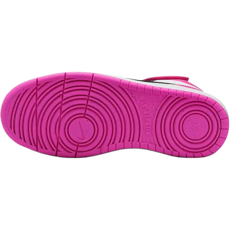 Nike Sneakers Court Borough Mid 2 GS Rosa Acceso Bambino Bianco e Nero miniatura 5