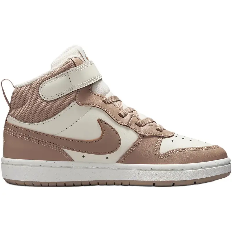 Sneakers Nike Court Borough Mid 2 PSV Avorio Pallido Bambino Marrone Vela Canapa CD7783-125 32 miniatura 5