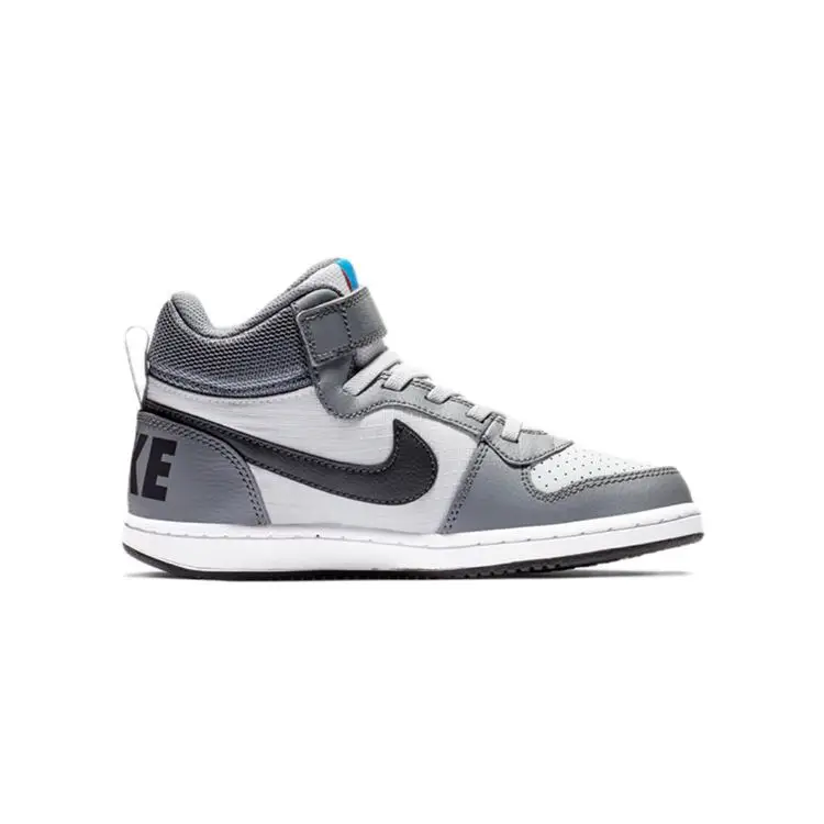 Sneakers Nike Court Borough Mid PS Grigio Freddo/Platino Puro/Azzurro Foto/Antracite Bambino 870026-009 32 miniatura 3