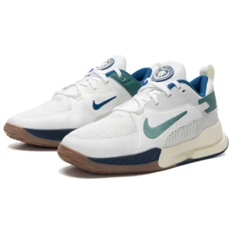 Sneakers Nike Crosscourt GS Sail Bicoastal Bambini Crema Latte di Cocco Azzurro Fulmine HM3715-131 35 5 miniatura 4