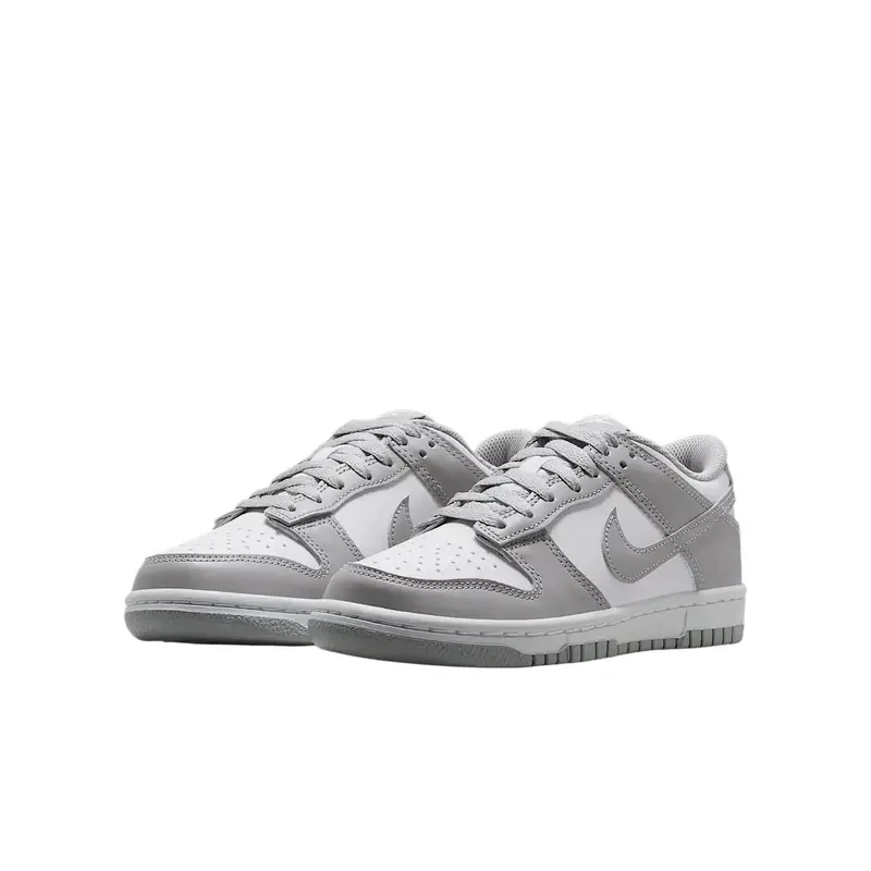 Sneakers Nike Dunk Low GS Grigio Fumo Chiaro Bambini Bianco FB9109-123 35 5 miniatura 5