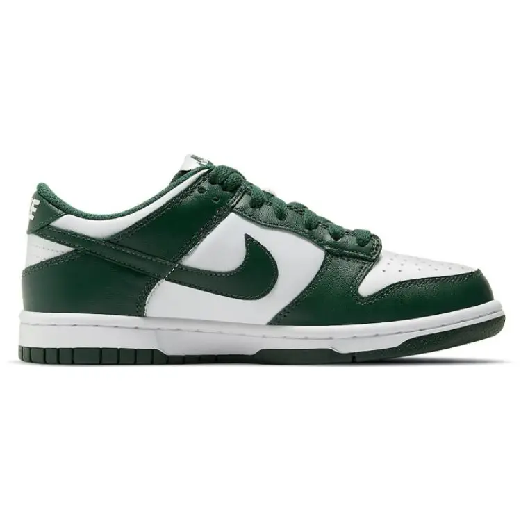 Sneakers Nike Dunk Low GS Michigan State Bambini Bianco Team-Verde Arancione Totale CW1590-102 36 miniatura 4