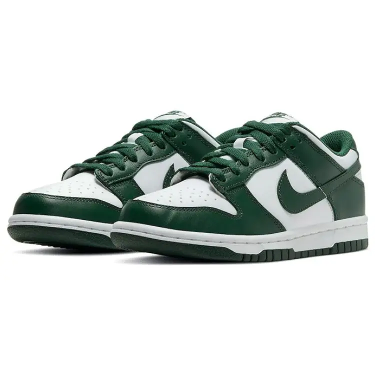 Sneakers Nike Dunk Low GS Michigan State Bambini Bianco Team-Verde Arancione Totale CW1590-102 39 miniatura 3
