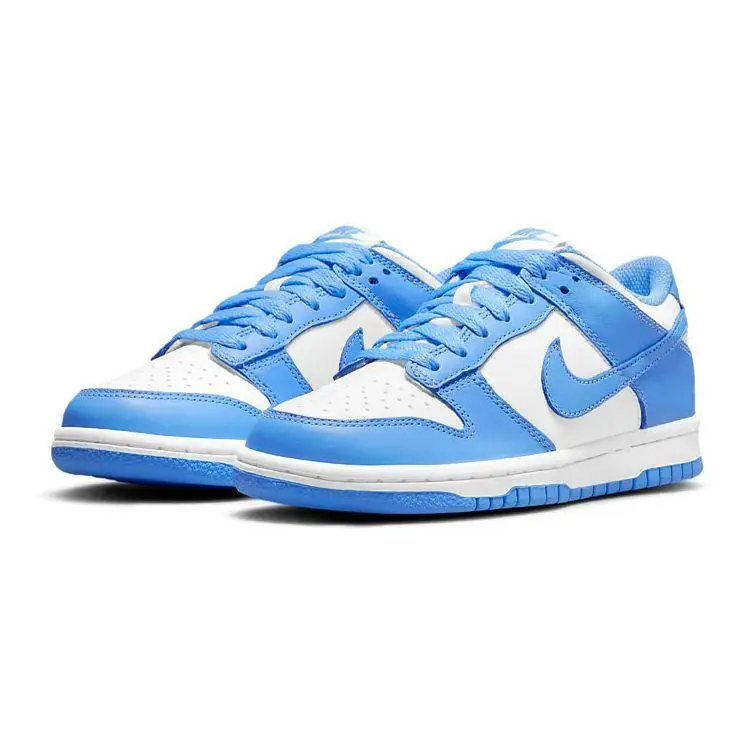 Sneakers Nike Dunk Low GS University Blue Bambini Bianche CW1590-103 38 miniatura 3