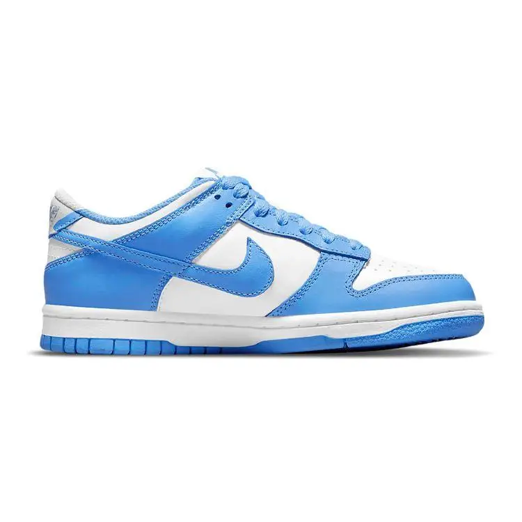 Sneakers Nike Dunk Low GS University Blue Bambini Bianche CW1590-103 38 miniatura 4