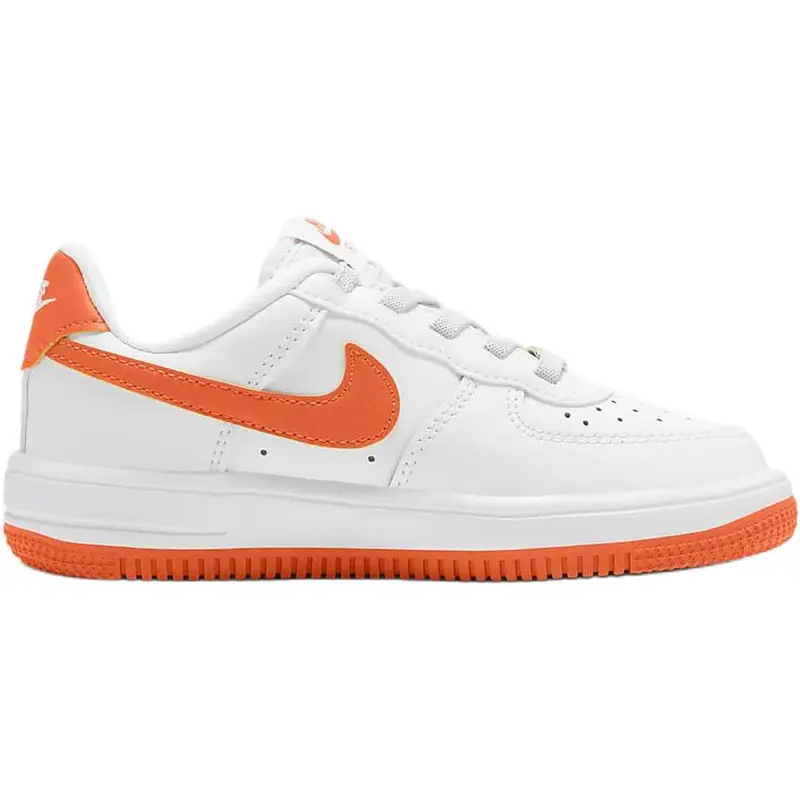Nike Sneakers Bianche e Arancioni per Bambini Force 1 Low EasyOn PS miniatura 2