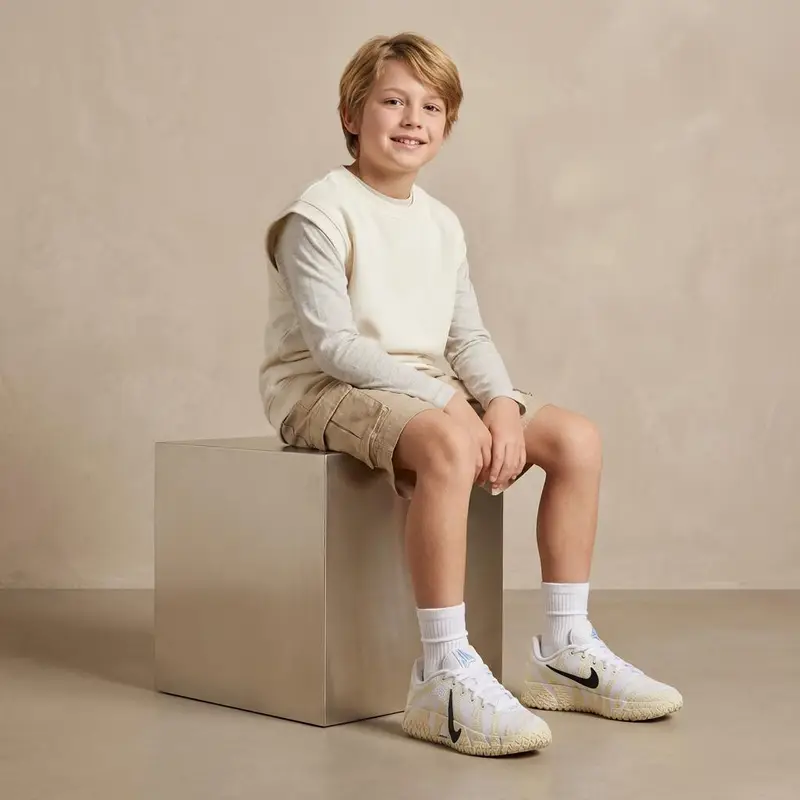 Sneakers Nike Ja 3 GS Bianche e Latte di Cocco Bambino Desert-Khaki Nero IB4773-101 38 miniatura 4