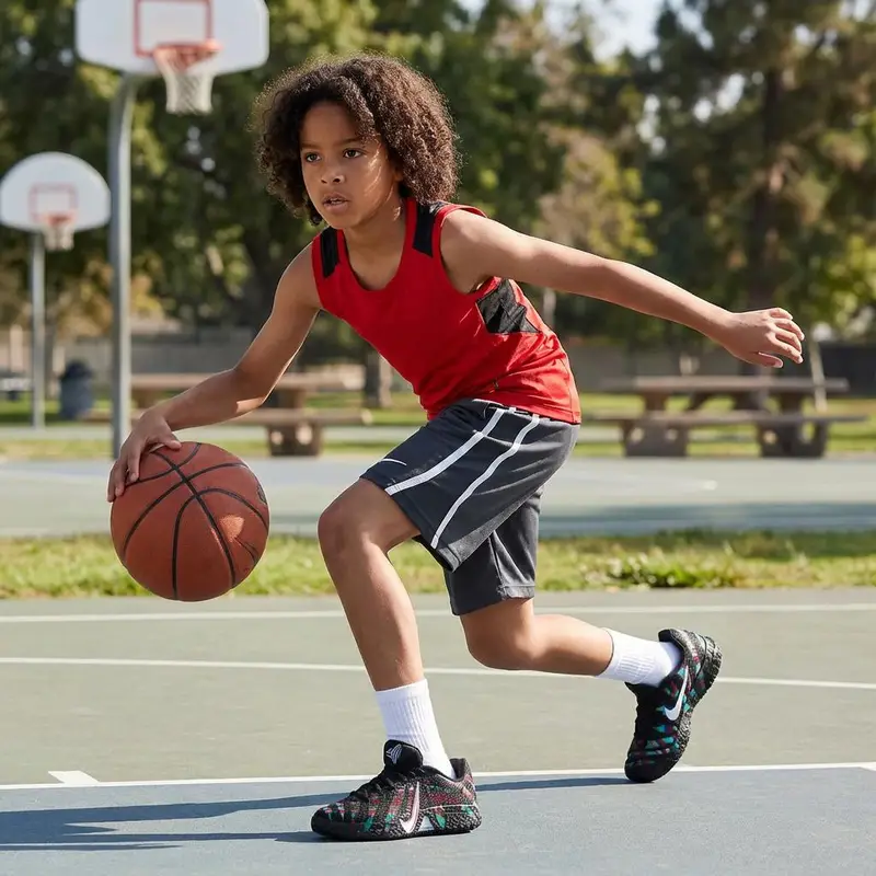 Sneakers Nike JA 3 GS King of the Court Bambino Nero Bianco Cremisi Brillante IF1795-001 37 5 miniatura 5