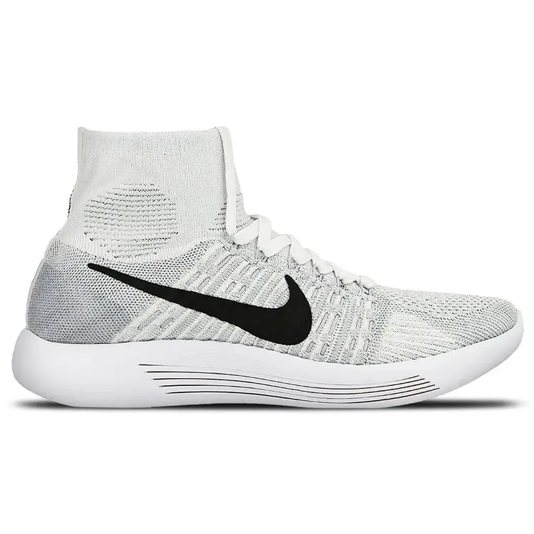 Sneakers Nike Lunarepic Flyknit Uomo Bianco Nero-Lupo-Grigio-Platino Puro 818676-102 42 miniatura 2