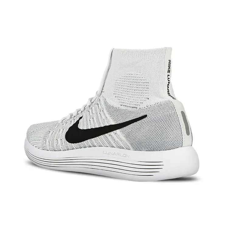 Sneakers Nike Lunarepic Flyknit Uomo Bianco Nero-Lupo-Grigio-Platino Puro 818676-102 42 miniatura 4