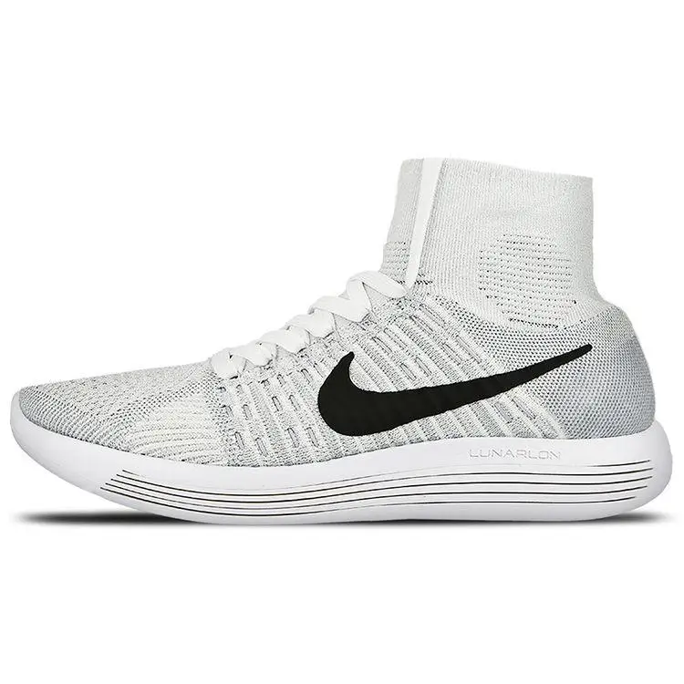 Sneakers Nike Lunarepic Flyknit Uomo Bianco Nero-Lupo-Grigio-Platino Puro 818676-102 42