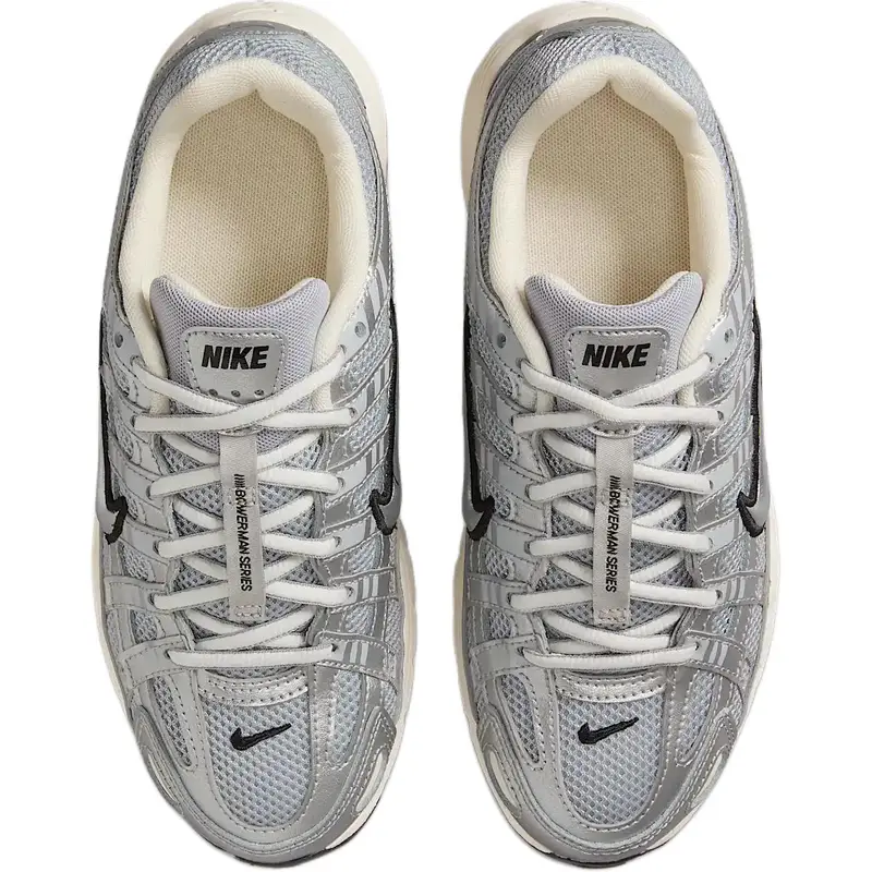Sneakers Nike P-6000 GS Argento Metallizzato Bambini Nere Avorio Pallido HV5064-006 38 5 miniatura 5