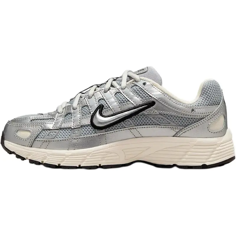 Sneakers Nike P-6000 GS Argento Metallizzato Bambini Nere Avorio Pallido HV5064-006 38 5