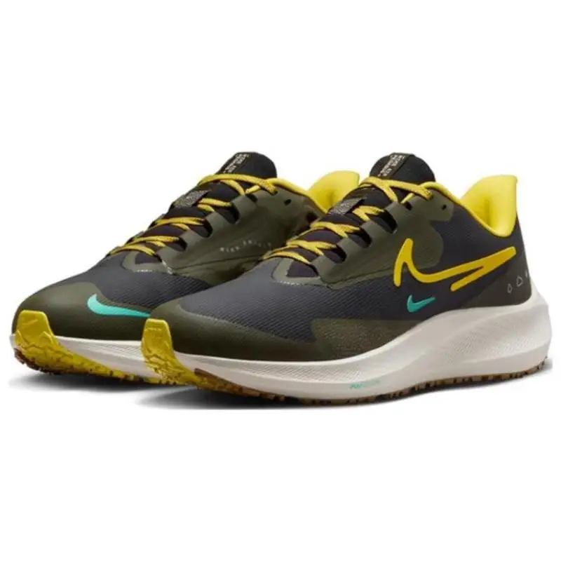 Nike Sneakers Pegasus Turbo Shield Nero beige Dorato miniatura 2