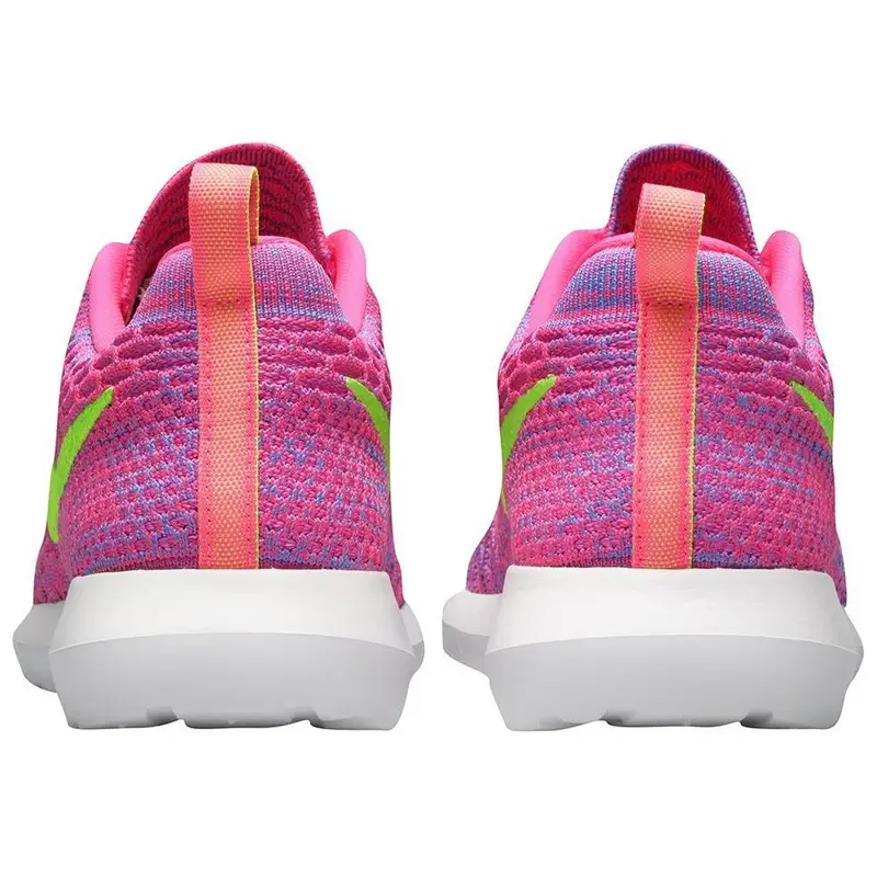Sneakers Nike Roshe Flyknit Rosa Flash Uomo Rosa Club Blu Bagliore Flash Lime 677243-601 42 5 miniatura 3