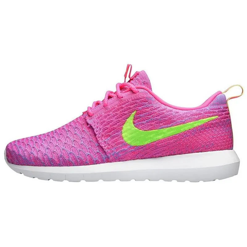 Sneakers Nike Roshe Flyknit Rosa Flash Uomo Rosa Club Blu Bagliore Flash Lime 677243-601 43