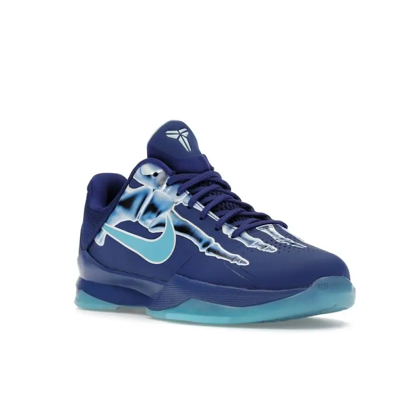 Sneakers Nike Zoom Kobe 5 GS Raggi X Bambino Blu Blu Profondo Blu Reale Blu Baltico HM9522-400 36 miniatura 4