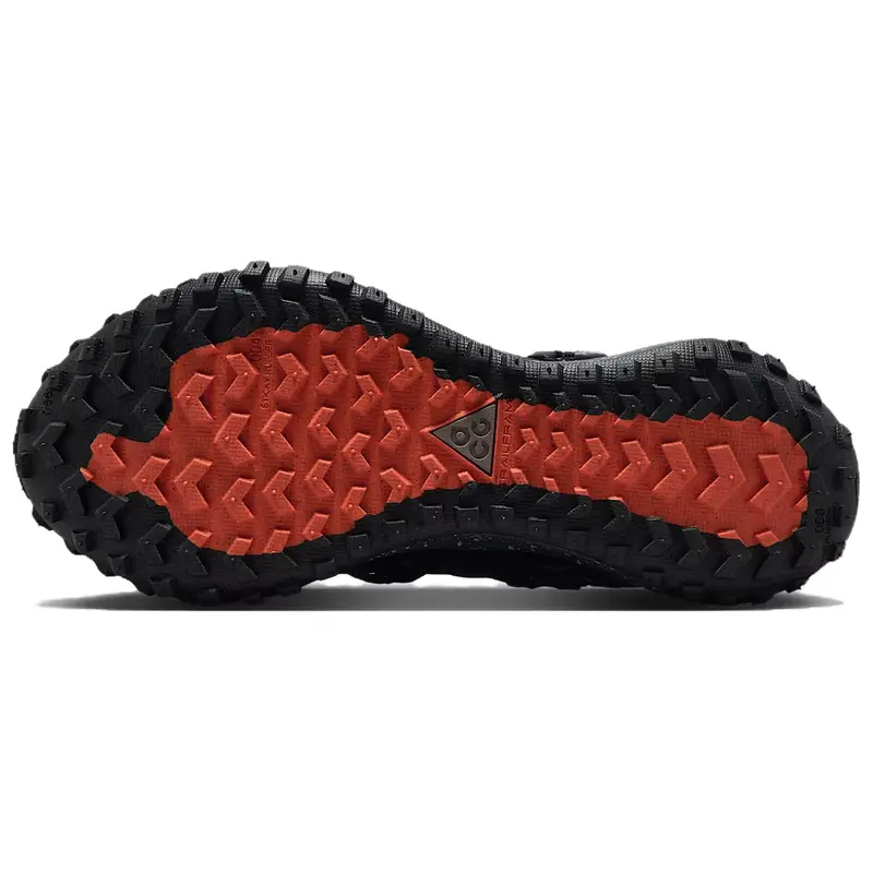 Sneakers Unisex Nike ACG Mountain Fly Low GORE-TEX Nero Grigio Scuro Blu Fumo Grigio Lupo Rosso Piccante IB7328-002 42 miniatura 3