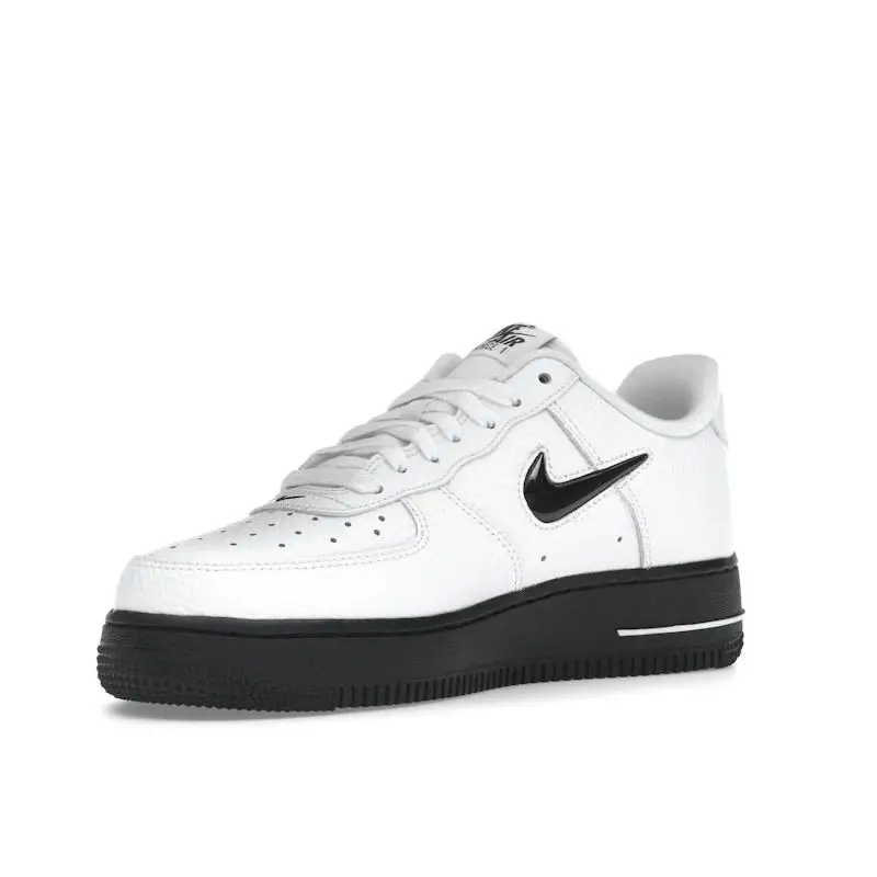 Sneakers Unisex Nike Air Force 1 07 Bianco Nero Gioiello HQ3826-100 miniatura 2
