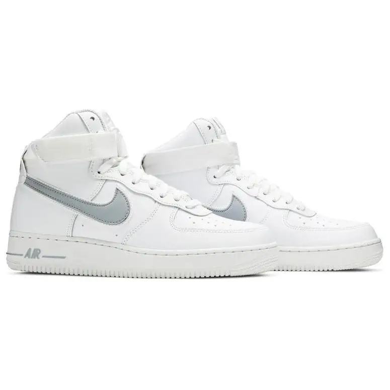 Sneakers Unisex Nike Air Force 1 High 07 Bianco Grigio Lupo AT4141-100 44 5 miniatura 2