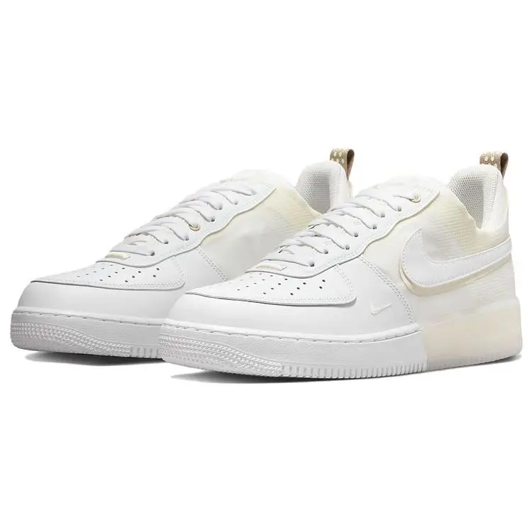 Sneakers Unisex Nike Air Force 1 React Latte di Cocco Bianco Minerale Ferro Chiaro DH7615-100 36 miniatura 5