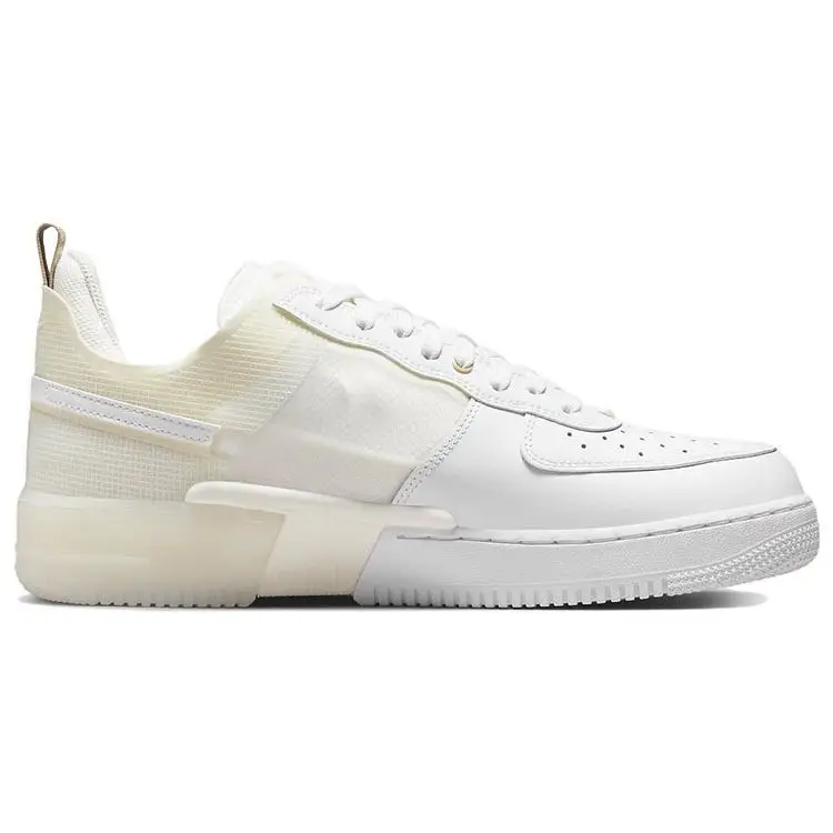 Sneakers Unisex Nike Air Force 1 React Latte di Cocco Bianco Minerale Ferro Chiaro DH7615-100 miniatura 4
