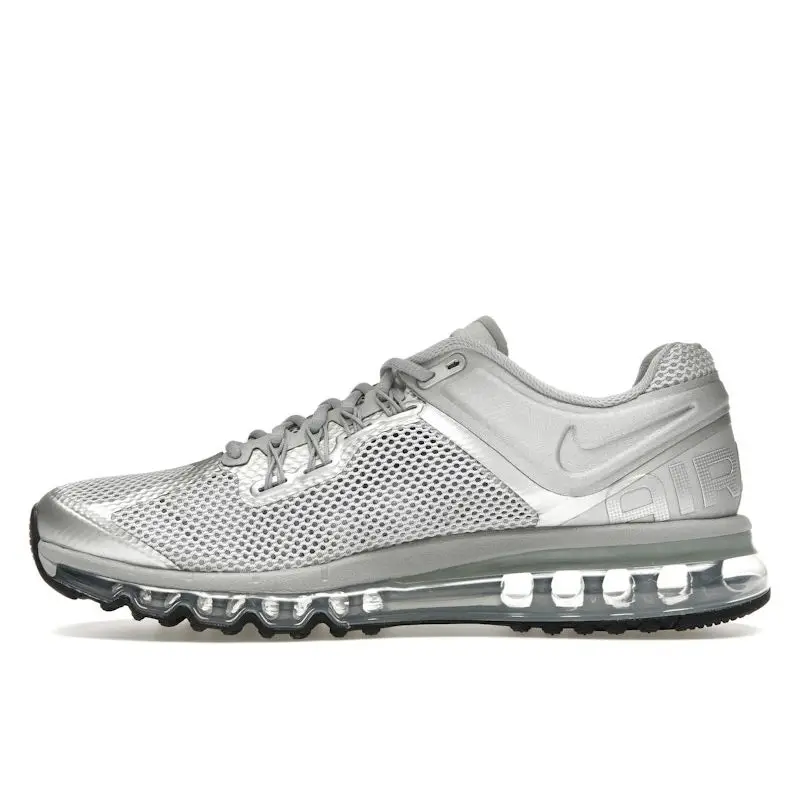 Sneakers Unisex Nike Air Max 2013 Argento Metallizzato Nero Argento Piatto HQ3025-001 41 miniatura 3
