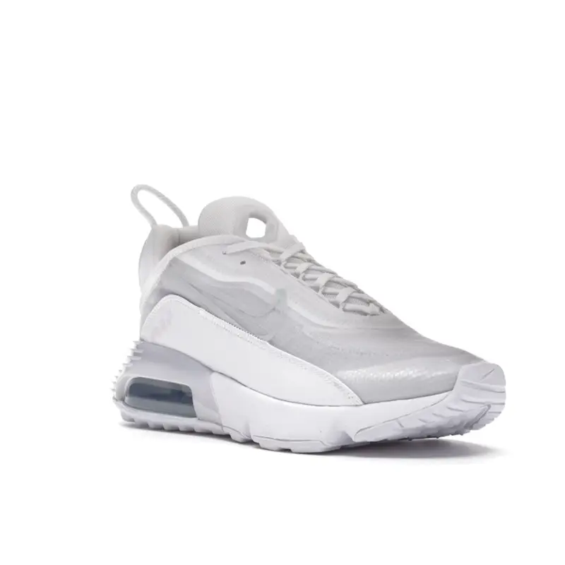 Sneakers Unisex Nike Air Max 2090 Triple White Grigio Lupo Platino Puro BV9977-100 41 miniatura 5