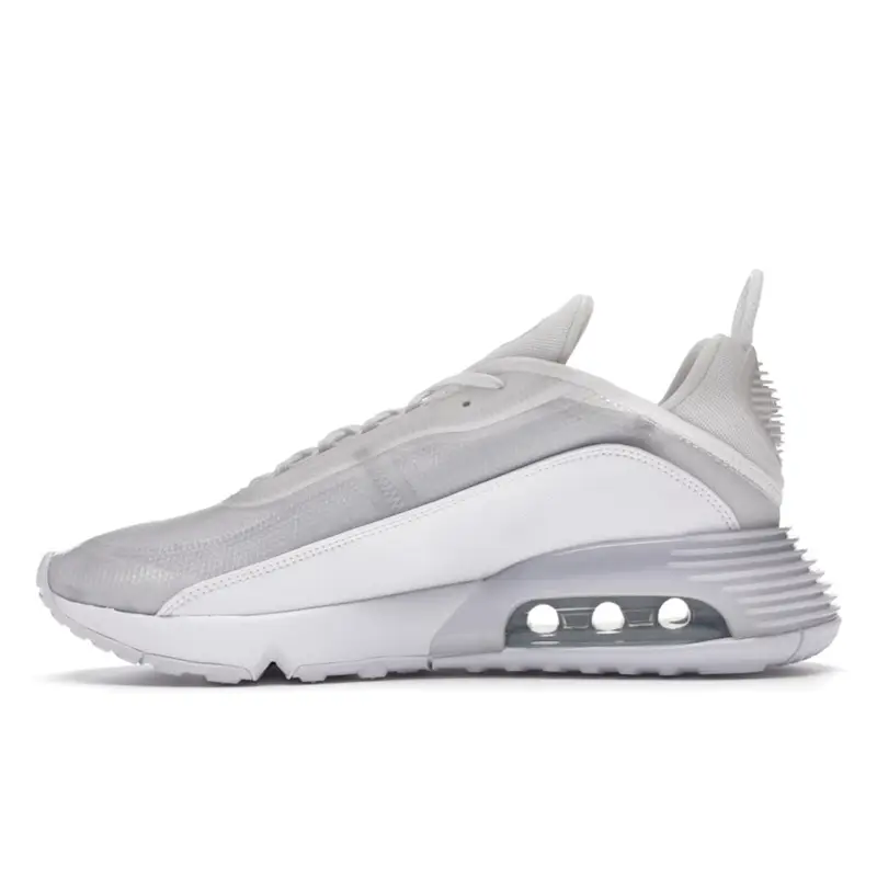 Sneakers Unisex Nike Air Max 2090 Triple White Grigio Lupo Platino Puro BV9977-100 42 5 miniatura 3