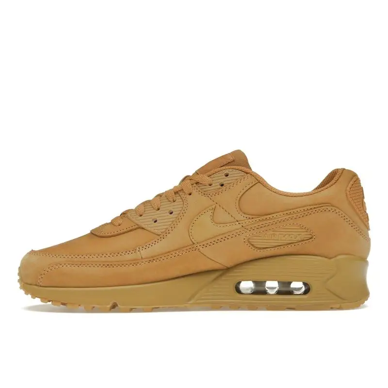 Sneakers Unisex Nike Air Max 90 Premium Wheat Marrone Chiaro Lino Gomma-Marrone Chiaro FZ5102-299 42 miniatura 2