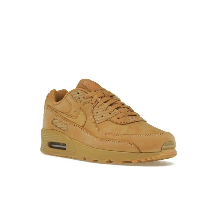 Sneakers Unisex Nike Air Max 90 Premium Wheat Marrone Chiaro Lino Gomma-Marrone Chiaro FZ5102-299 42 miniatura 4