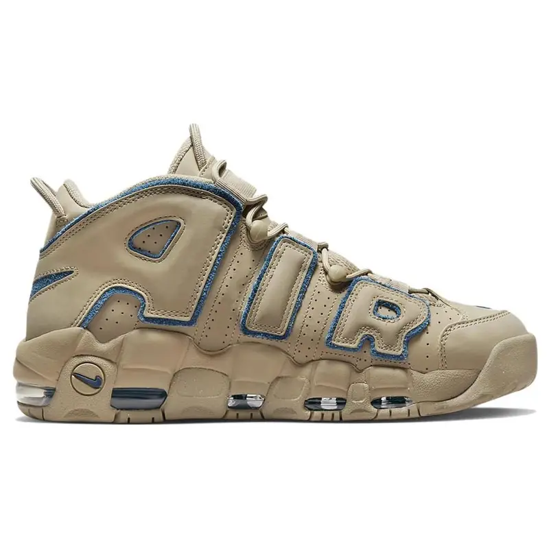 Sneakers Unisex Nike Air More Uptempo Limestone Marrone Blu Valeriana DV6993-200 45 miniatura 3