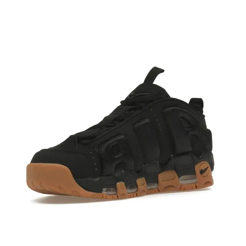 Sneakers Unisex Nike Air More Uptempo Low Nero Gomma Gomma-Marrone Medio FZ3055-003 46 miniatura 4