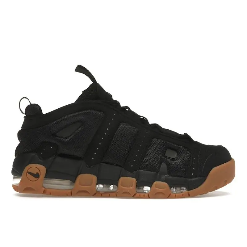 Sneakers Unisex Nike Air More Uptempo Low Nero Gomma Gomma-Marrone Medio FZ3055-003 46