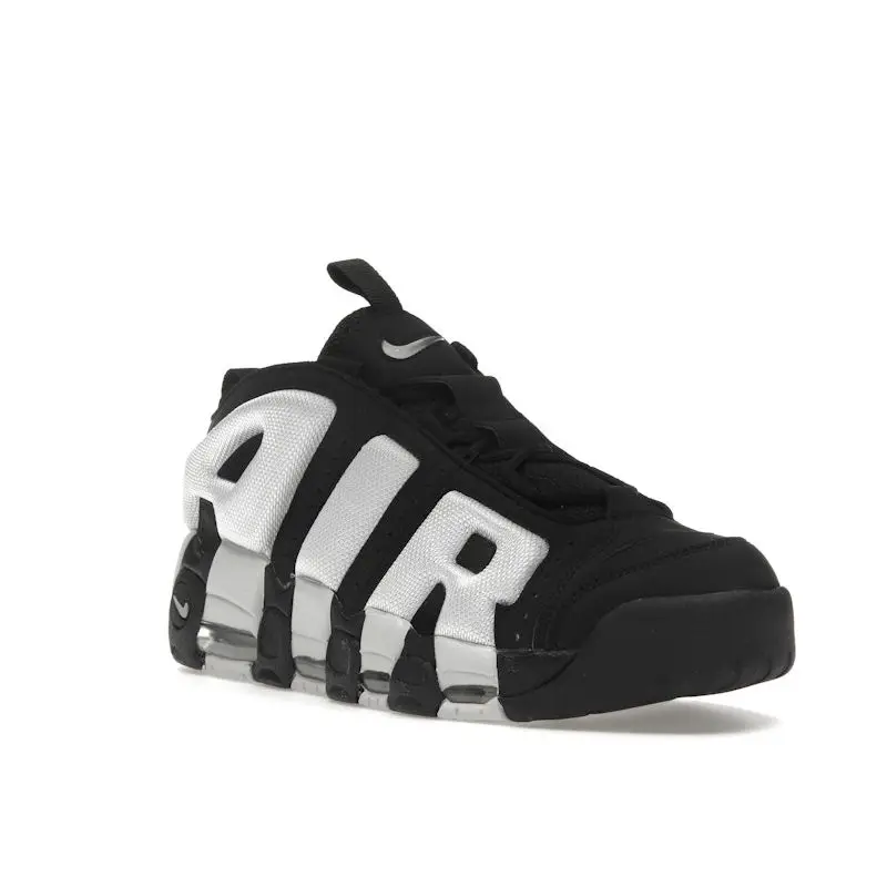Sneakers Unisex Nike Air More Uptempo Low Nero Polvere di Fotoni Argento Metallizzato FZ3055-001 37 5 miniatura 2