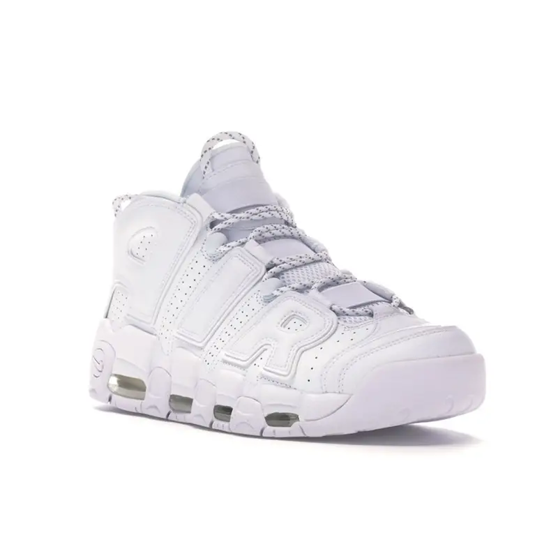 Sneakers Unisex Nike Air More Uptempo Triple White Bianco-Bianco 921948-100 40 miniatura 4