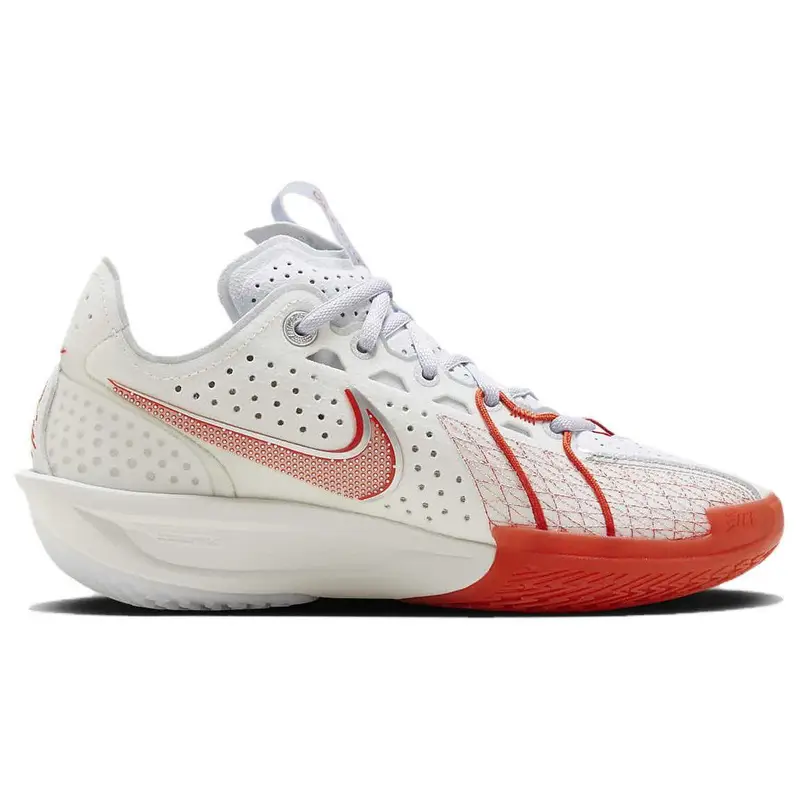 Sneakers Unisex Nike Air Zoom GT Cut 3 EP Bianco Rosso Piccante Summit-White Football-Grey Argento Metallizzato DV2918-101 38 5 miniatura 5