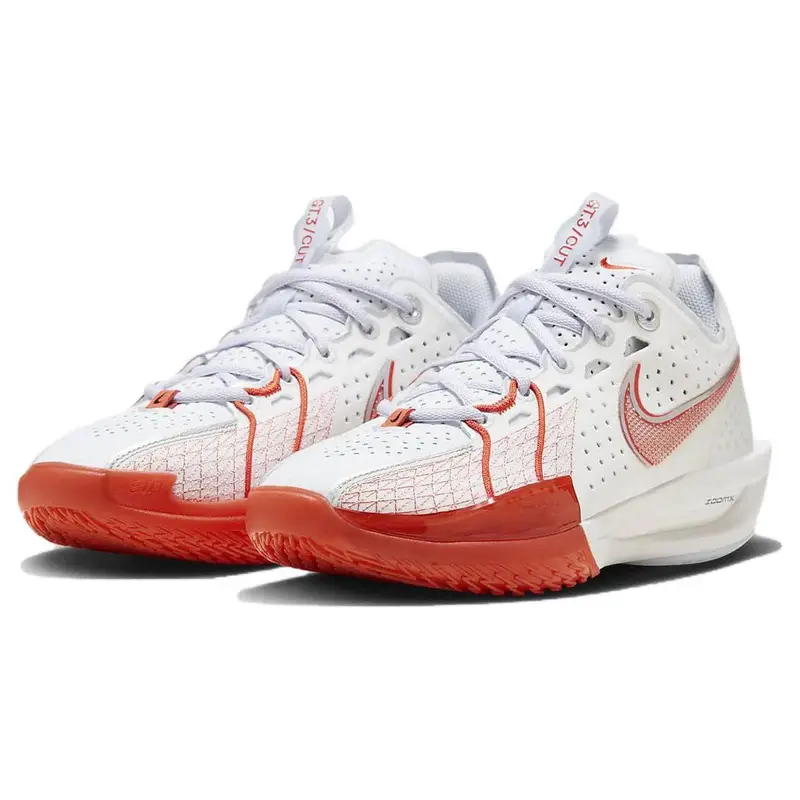 Sneakers Unisex Nike Air Zoom GT Cut 3 EP Bianco Rosso Piccante Summit-White Football-Grey Argento Metallizzato DV2918-101 44 miniatura 2
