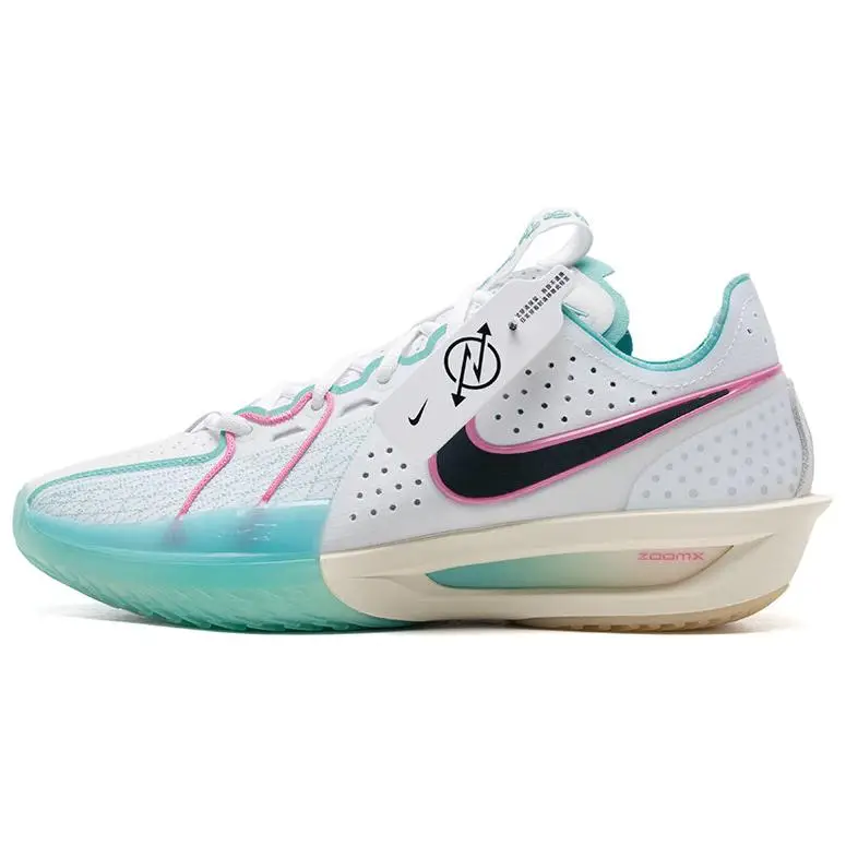 Sneakers Unisex Nike Air Zoom GT Cut 3 EP Bianco Teal Rosa Giocoso HM3699-161 39