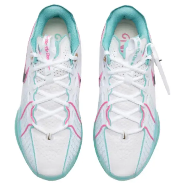 Sneakers Unisex Nike Air Zoom GT Cut 3 EP Bianco Teal Rosa Giocoso HM3699-161 46 miniatura 4