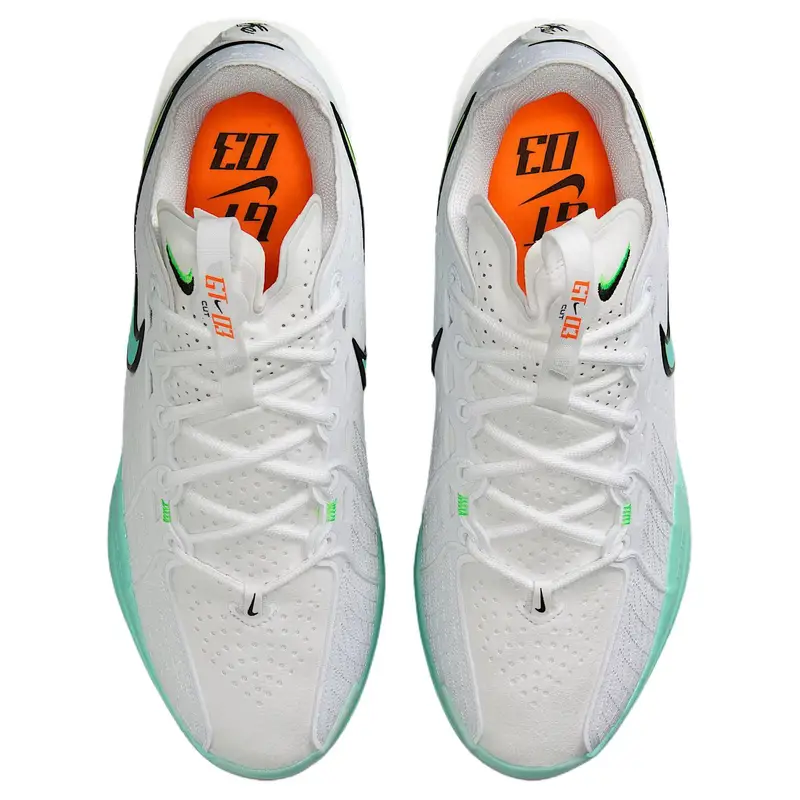 Nike Sneakers Unisex Air Zoom GT Cut 3 EP Turchese Sbiancato Bianco miniatura 2