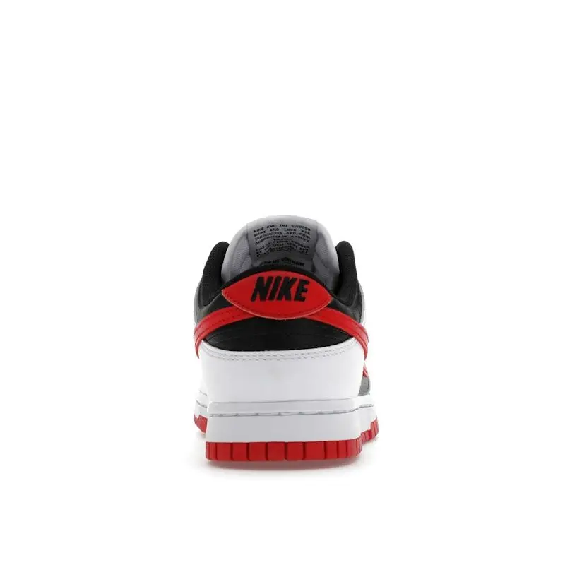 Sneakers Unisex Nike Dunk Low Bianco Nero Rosso University-Red FD9762-061 38 miniatura 5