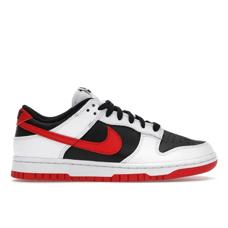 Sneakers Unisex Nike Dunk Low Bianco Nero Rosso University-Red FD9762-061 44 5