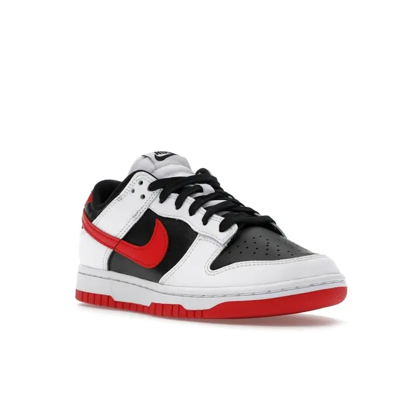 Sneakers Unisex Nike Dunk Low Bianco Nero Rosso University-Red FD9762-061 44 miniatura 2