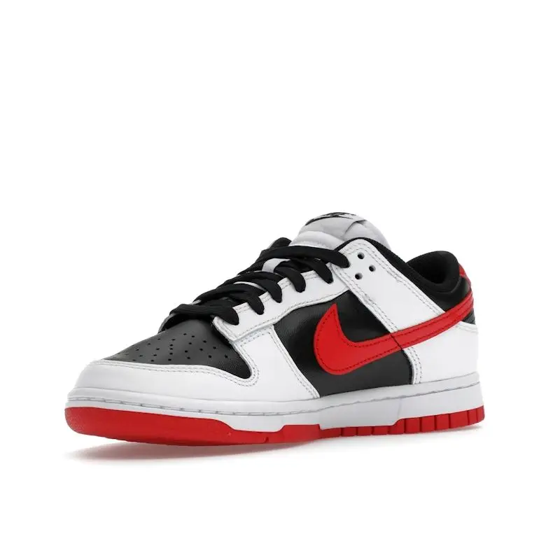 Sneakers Unisex Nike Dunk Low Bianco Nero Rosso University-Red FD9762-061 44 miniatura 3