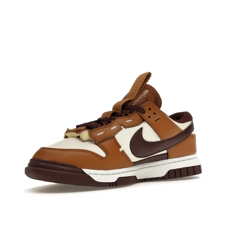 Sneakers Unisex Nike Dunk Low Jumbo Light British Tan Burgundy Crush Marroni FQ8248-200 40 5 miniatura 3
