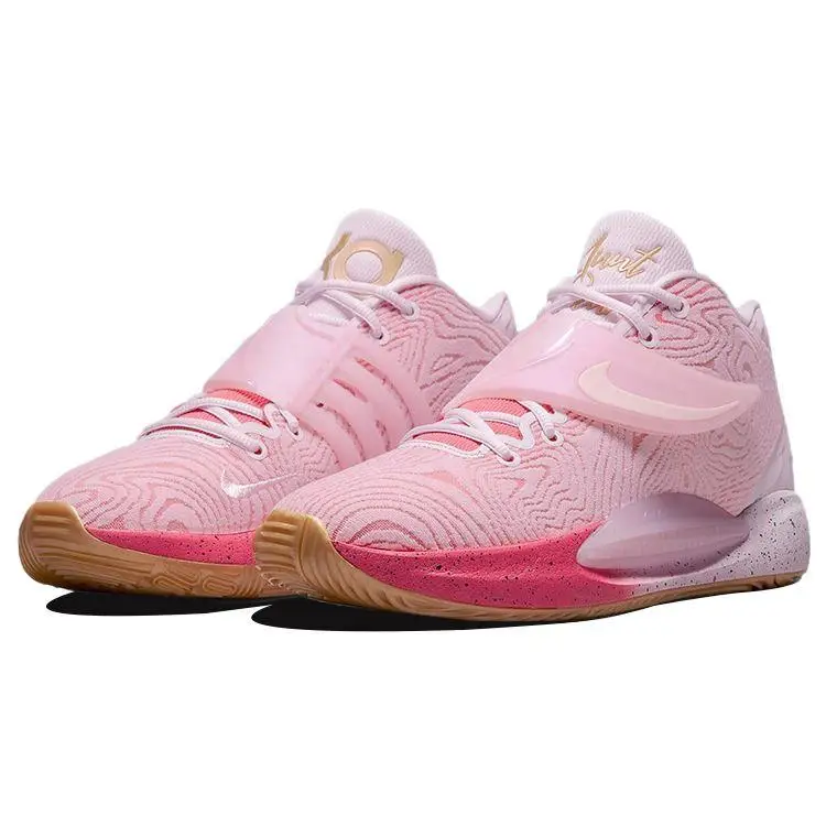 Sneakers Unisex Nike KD 14 EP Aunt Pearl Rosa Legal-Rosa Iper-Rosa DC9380-600 44 miniatura 3